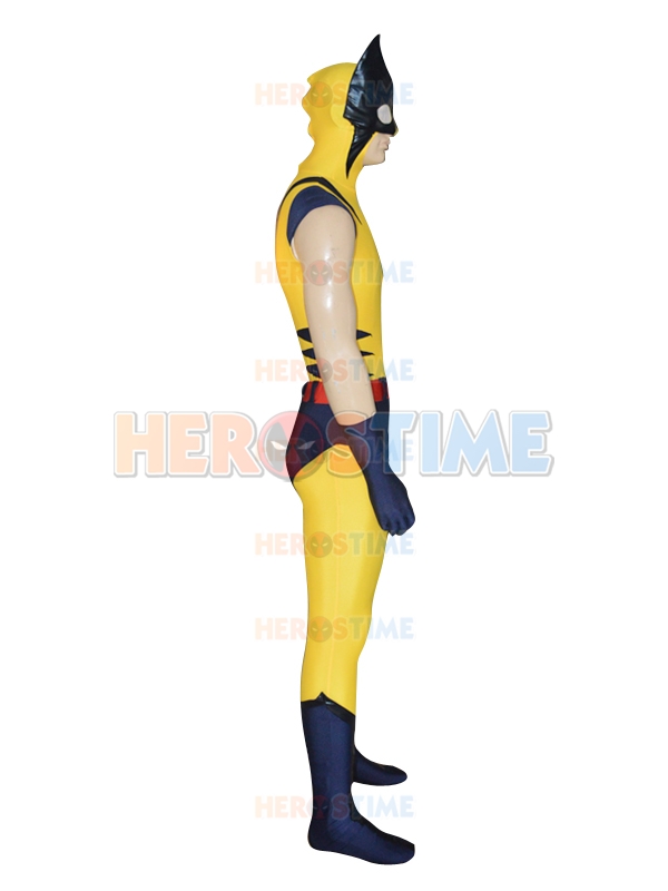 Navy Blue & Yellow Wolverine Superhero Costume