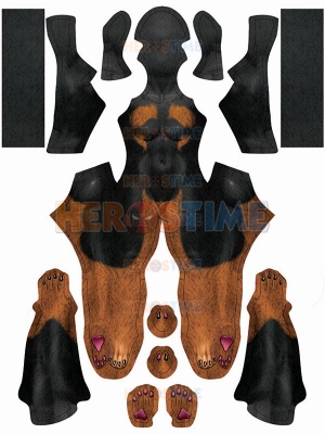 Doberman Female Realistic Printing Spandex Suit No Mask