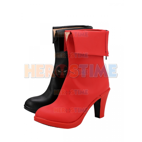 HandMade Womens Harley Quinn Cosplay Boots Cosplay Platform