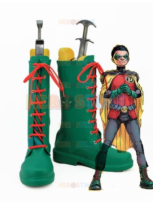 Robin Green Superhero Cosplay Boots
