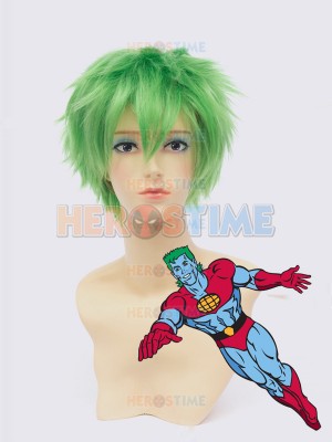 Captain Planet Green Male Superhero Wig