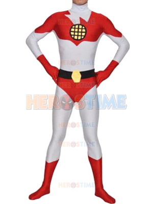 Captain Planet Spandex Superhero Costume In White