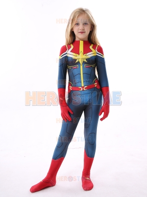 Kids Captain-Marvel Costume Kid Halloween Costume