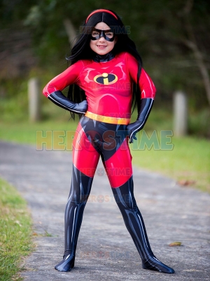 Kids The Incredibles 2 Violet Parr Printing Superhero Costume