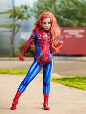 Mary Jane Suit MJ Spider Girl Kids Superhero Cosplay Costume Kid Halloween Costume