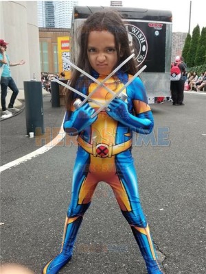 Kid X-23 Suit Laura Kinney Printing Cosplay Costume