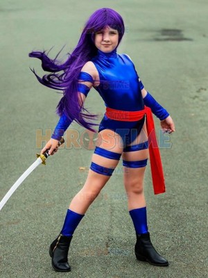 Newest Psylocke X-men Kids Cosplay Costume