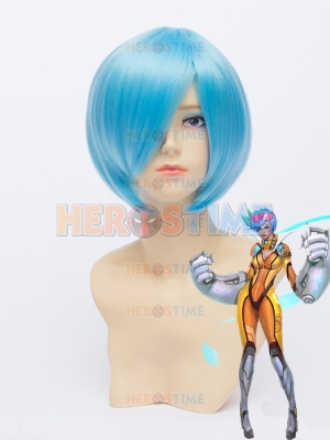 Blue Neon Strike Vi League of Legends Superhero Wig