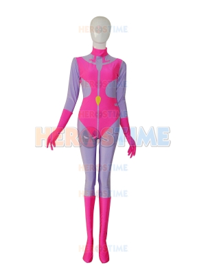 Mighty Lady Custom Pink & Purple Superhero Costume