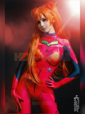 Asuka Evangelion Plugsuit Dyesub Printing Cosplay Costume