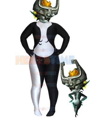 Twilight Princess Midna Black And White Spandex Costume 