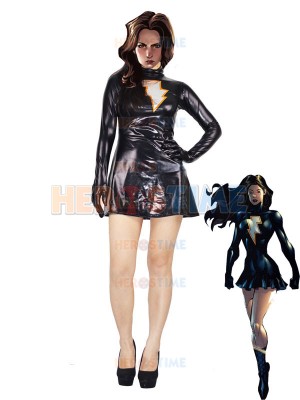 The Marvel-Family MaryMarvel Black Metallic Superhero Costume