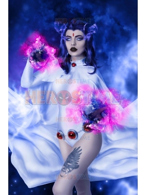 White Raven Suit Teen Titans Raven Cosplay Costume