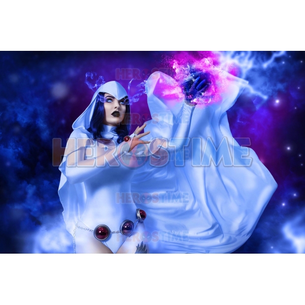 White Raven Suit Teen Titans Raven Cosplay Costume