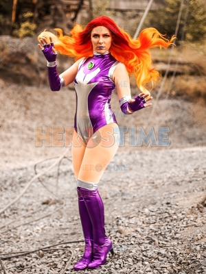 Starfire Rebirth Shiny Cosplay Costume V2 