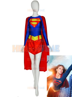 Classic Supergirl Spandex Superhero Costume