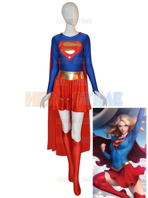 DC Comics Supergirl Shiny Metallic Superhero Costume