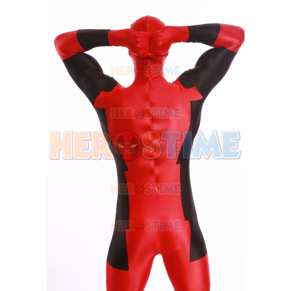 red and black deadpool costume