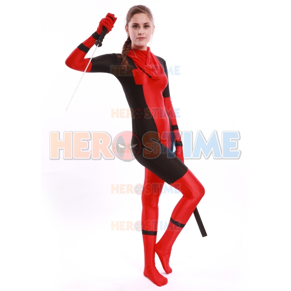 Lady Deadpool Adult Womens Costume Rubies Red/Black 
