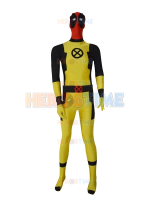 New Custom Yellow Deadpool Superhero Costume