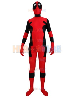 Red & Black Deadpool Spandex Deadpool Costume