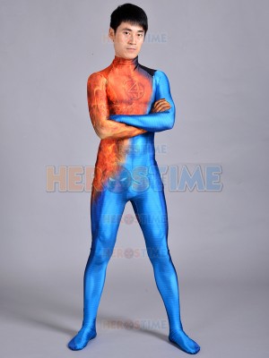 Fantastic 4 Costume Human Torch On Fire Suit