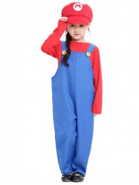 2017 kids mario and luigi costumes super mario brosbrothers halloween costume