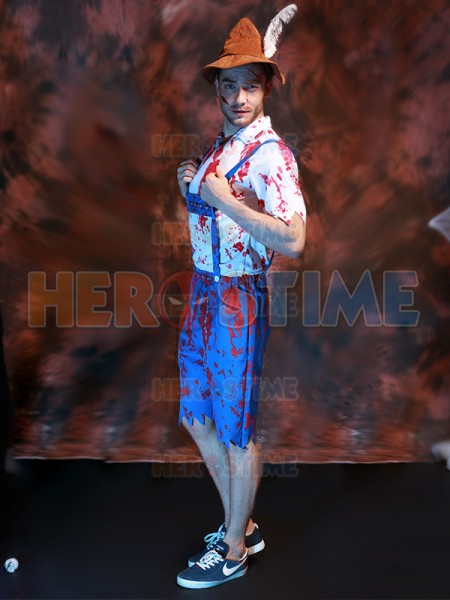 2017 new zombie vampire blood paint halloween costume beer festival dress