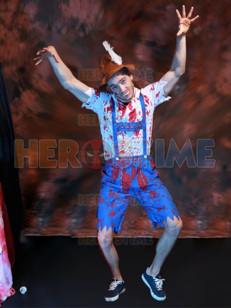 2017 new zombie vampire blood paint halloween costume beer festival dress