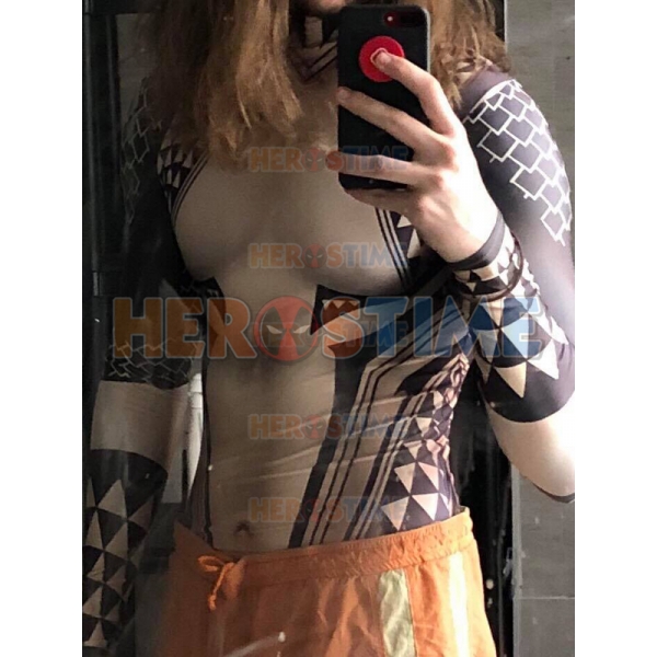 2018 Aquaman Movie Version Tattoo Cosplay Shirt 2018 Aquaman Movie Version Tattoo Cosplay Shirt