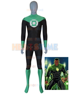 John Stewart Suit Green Lantern Halloween Superhero Costume