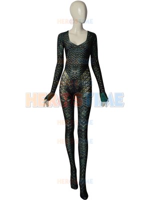 2017 Mera Justice League Movie Version Cosplay Costume