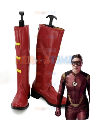 The Flash Season 3 Jesse Quick Cosplay Boots 