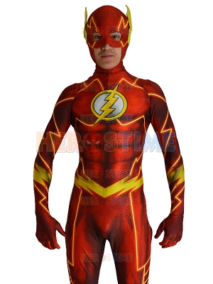 The New 52 Flash Costume 3D Shade Cosplay Suit