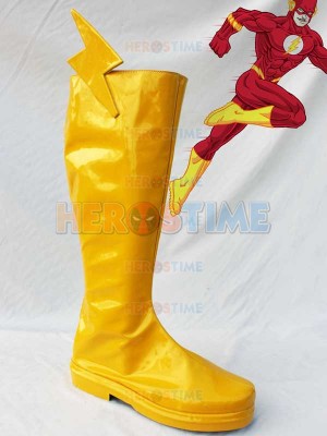 The Flash Superhero PU Cosplay Boots 