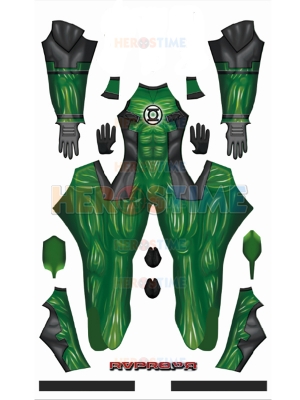 Deadpool Green Lantern Deadlantern DyeSub Printing Superhero Costume