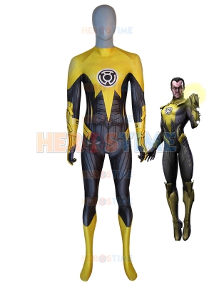 Yellow Lantern Costume Sinestro Corps Supervillain Suit