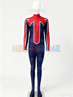 Blue & Red Captain Britain Spandex Superhero Costume Blue & Red Captain Britain Spandex Superhero Costume