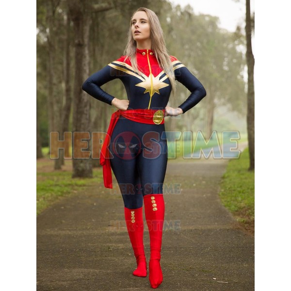 Ms Marvel Costume Captain Marvel Carol Danvers Cosplay Superhero Halloween Suits