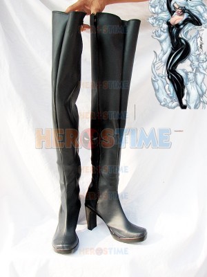 Black Cat Female Black Superhero Boots