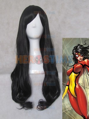Spider-woman Black Long Curly Wig