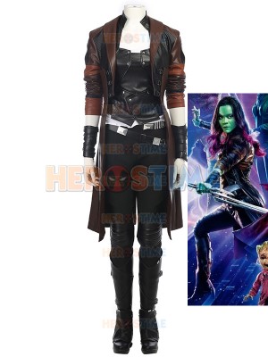 2017 Guardians of the Galaxy 2 Gamora Cosplay Costume