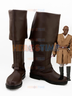 Star Wars Mace Windu Brown Cosplay Boots