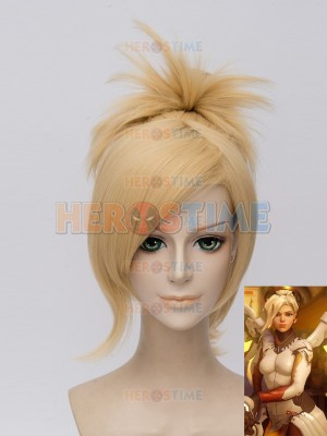 Overwatch Mercy Angela Ziegler Girls Cosplay Wig