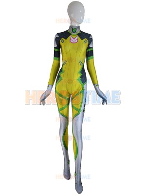 Overwatch D.VA Lemon Lime Costume Game Girl Cosplay Suit