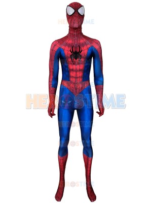 Classic Spider-Man Suit With Puff Paint Webbing & Leather Spider