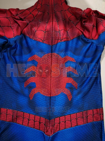 Classic Spider-Man Suit With Puff Paint Webbing & Leather Spider