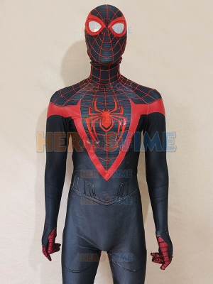 PS5 Insomniac Miles Morales Spider-Man Costume with Puffy Paint