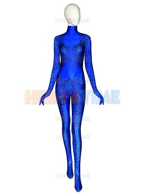 X-Men Mystique Costume With Puff Paint High-End Mystique Suit