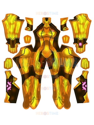 Samus Zero Cosplay Costume Gold / Orange Samus Zero Girls' Costume